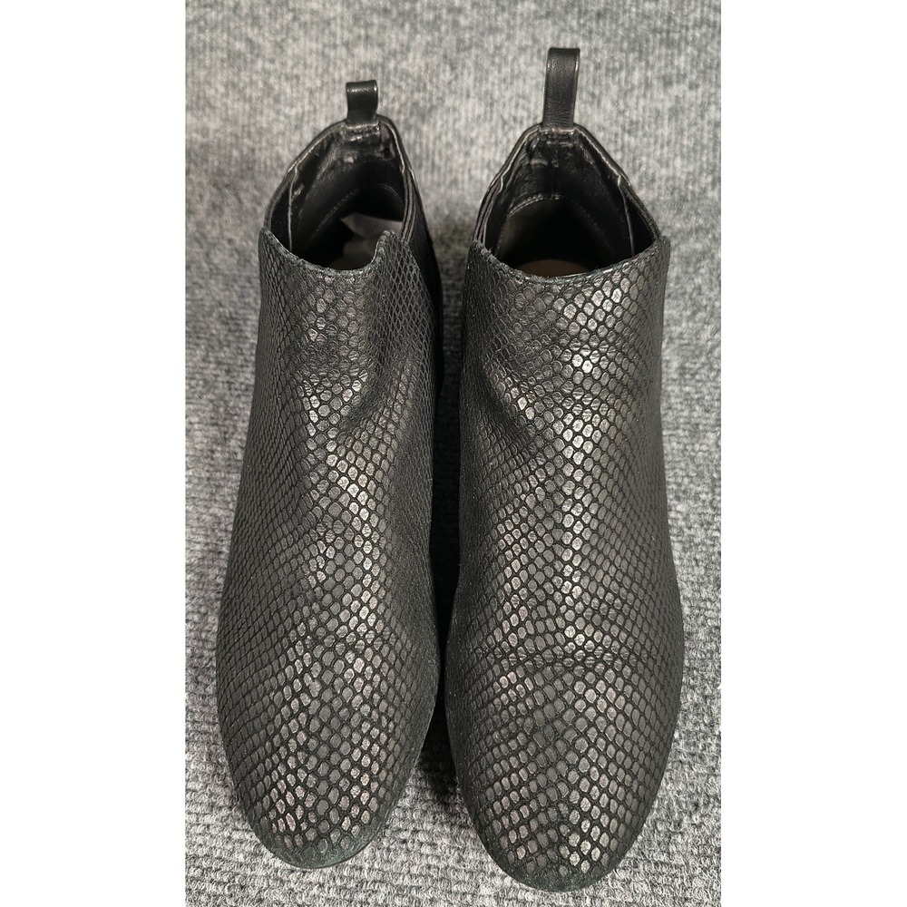 Cole Haan Amherst Bootie II Women's 8B Black Snakeskin Leather Ankle Boots